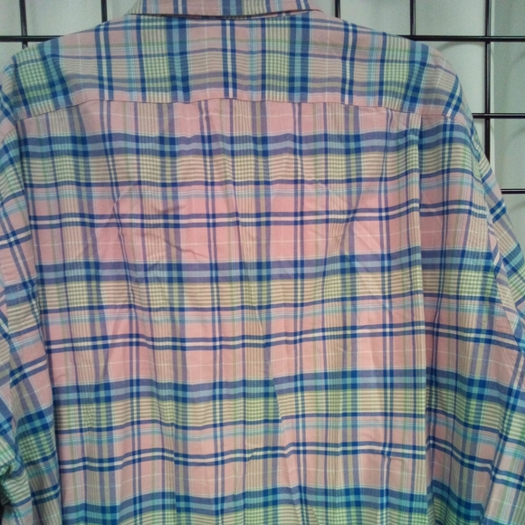 Daniel Cremieux Classics Men's 4XT Pink Blue Green Plaid S/S Button Up - Picture 2 of 5